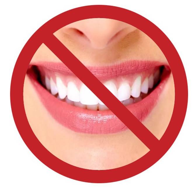 к общим противопоказаниям к отбеливанию зубов относят