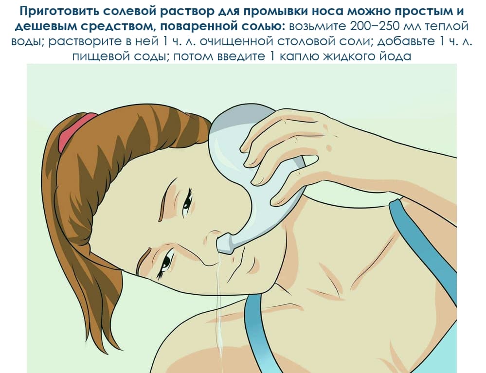 Раствор соли для промывания носа ребёнку