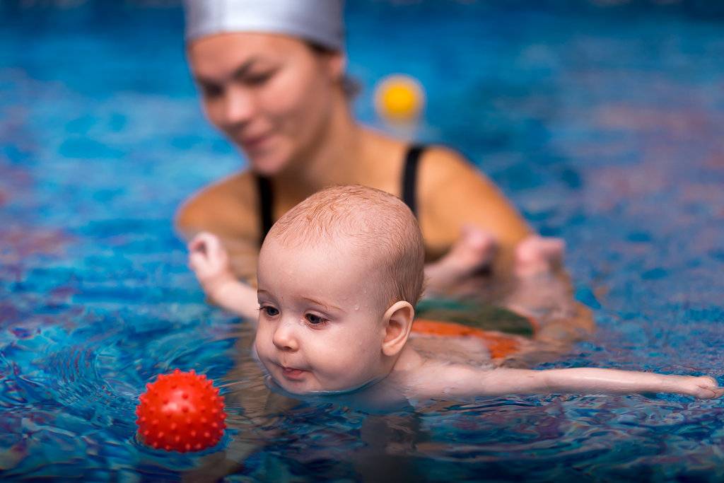 Плавание для новорожденных - обучение плаванию грудничков, цены