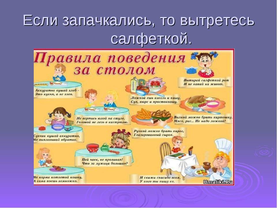 Правила поведения за столом для детей ?, столовый этикет в школе и доу