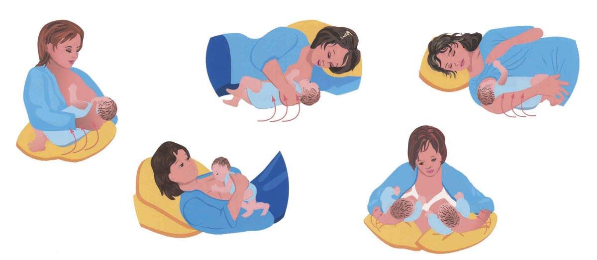 Позы для кормления грудью — 6 поз для правильного кормления новорожденного