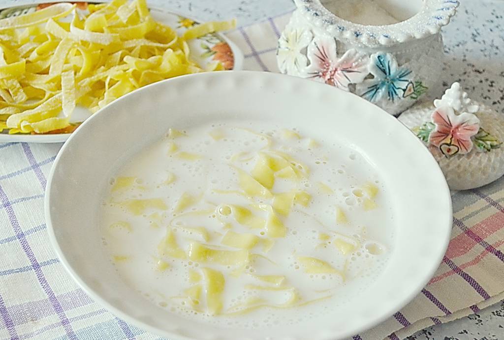 Молочный суп: как приготовить с вермишелью или лапшой по пошаговым рецептам с фото