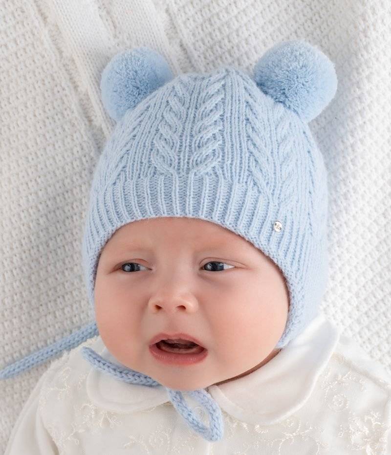 Как связать спицами шапку для новорожденного (схемы): (на зиму для мальчика), шапочка английской резинкой