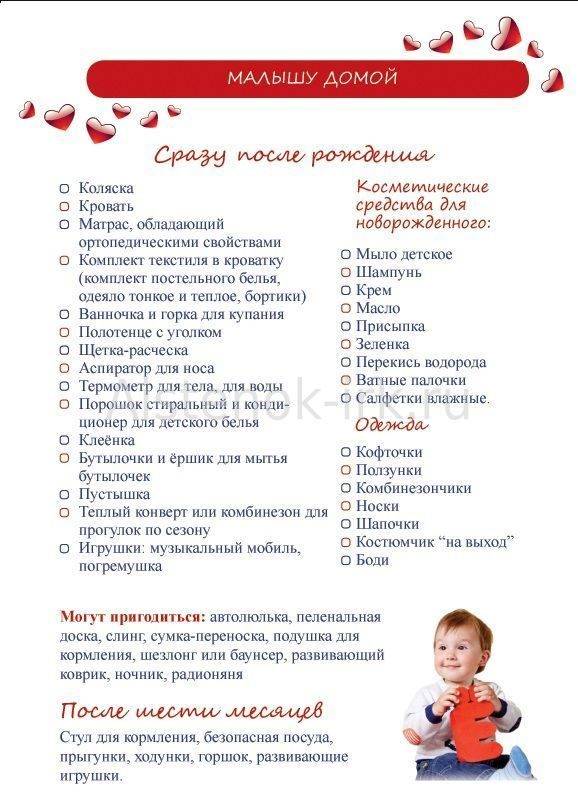 Список вещей для новорожденного - какие вещи нужны новорожденному на первое время
