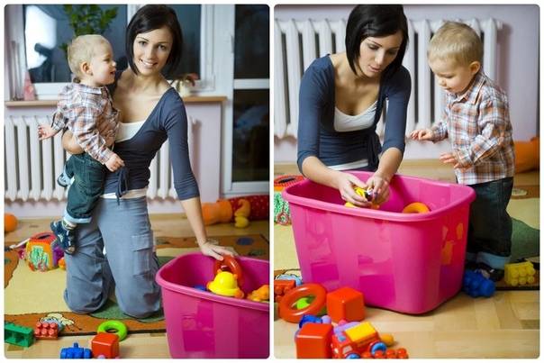 Как научить ребенка убирать игрушки