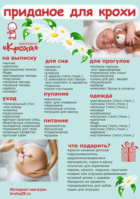 Список необходимых вещей для новорожденного зимой, летом и весной