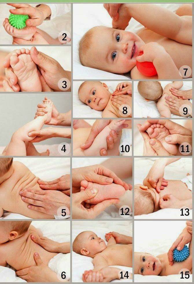 Массаж ребенку 4-5 месяцев: общеукрепляющий массаж для грудничков в домашних условиях
