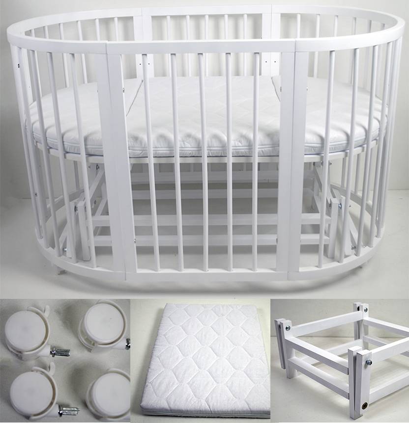 Круглая кроватка-трансформер для новорожденных: 30 фото с размерами