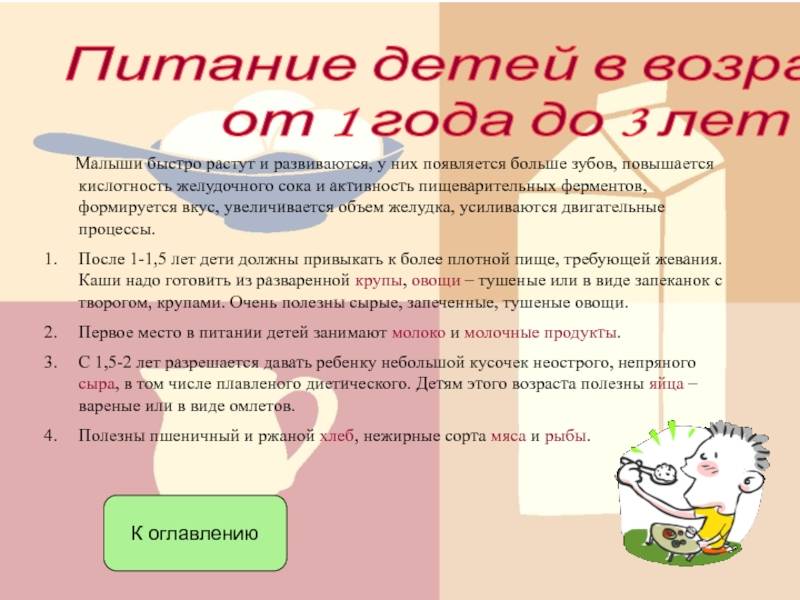 Глава 3 питание ребенка от 1 года до 3 лет. правильное детское питание. от рождения до 3-х лет