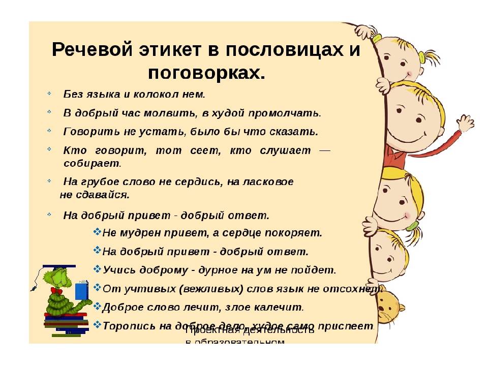 Речевой этикет проект 4 класс
